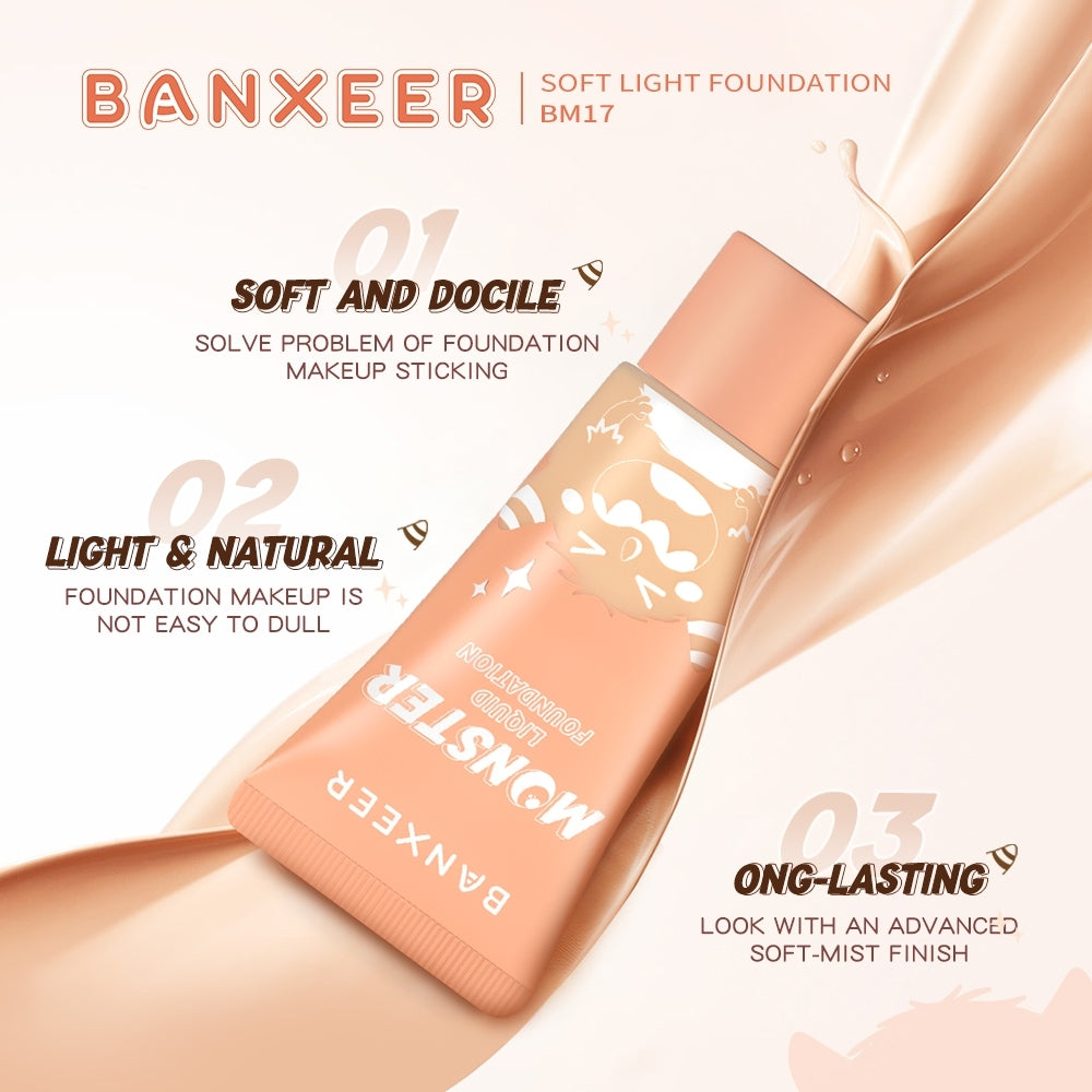 Banxeer Milk Mist Soft Light Monster Liquid Foundation #BM17 : แบงเซียร์ มิลค์ ฟาวน์เดชั่น รองพื้น x 1 ชิ้น
