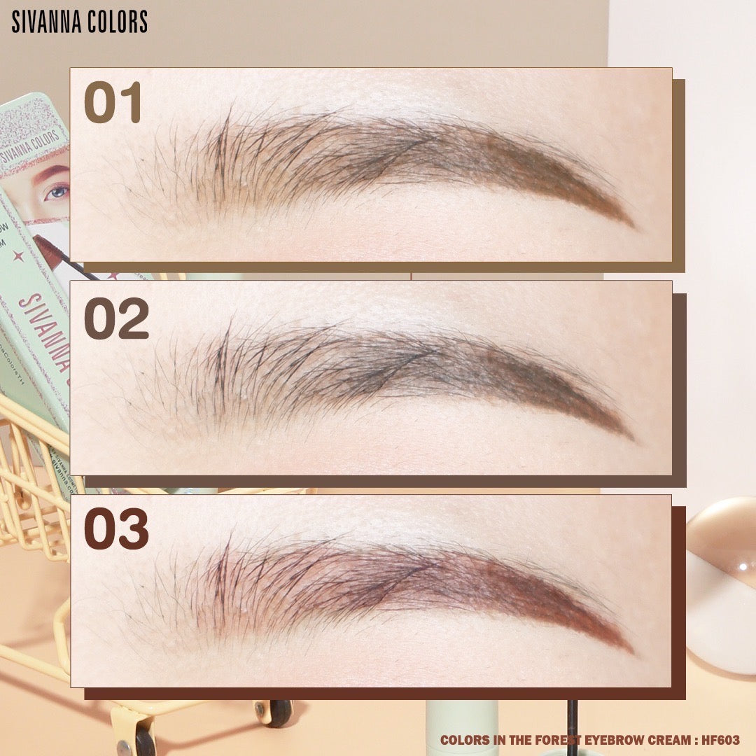 Sivanna Colors In The Forrest Eyebrow Cream #HF603 : ซีวานน่า อินเดอะ ฟอเรสท์ มาสคาร่า คิ้ว x 1 ชิ้น