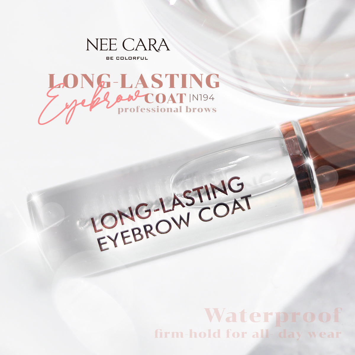 Nee Cara Long Lasting Eyebrow Coat #N194 : นีคาร่า เจลปัดคิ้ว มาสคาร่าใส ปัดคิ้ว เจลเซ็ตขนคิ้ว