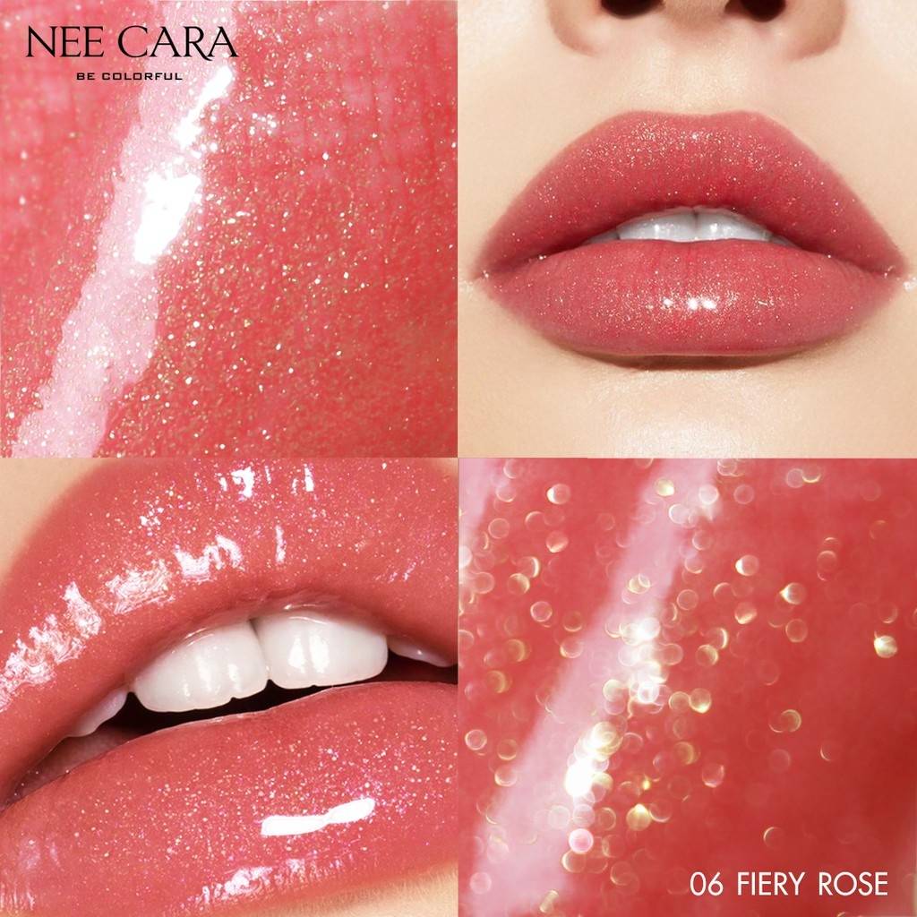 Nee Cara Colorful Ice Sparkles Star #N295 : neecara นีคาร่า ลิปกลอส