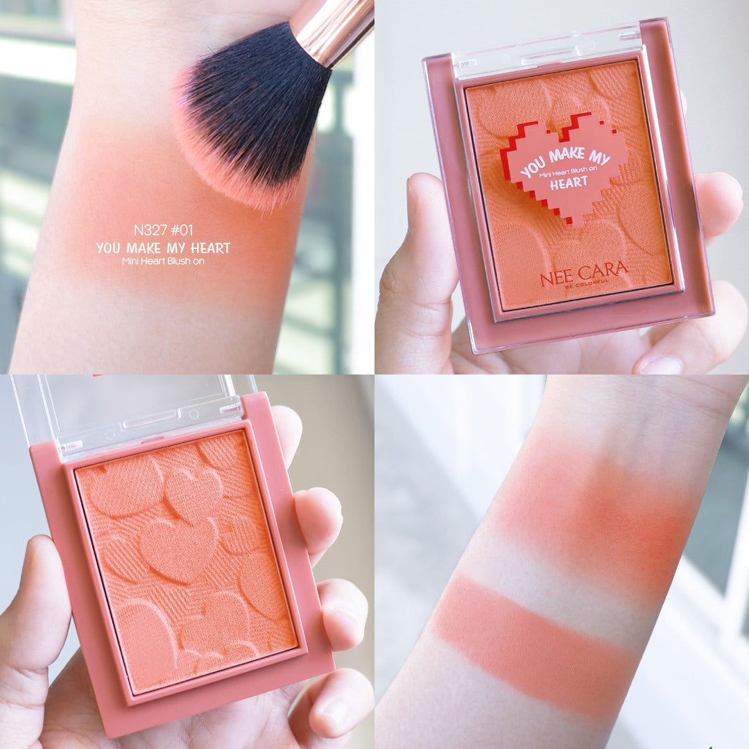 Nee Cara Mini Heart Blush on #N327 : neecara บลัชออน มินิ ฮาร์ท