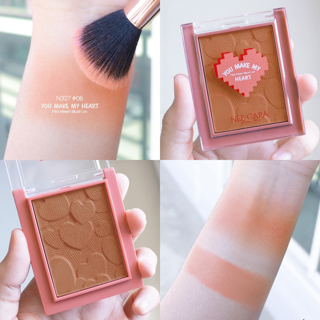 Nee Cara Mini Heart Blush on #N327 : neecara บลัชออน มินิ ฮาร์ท