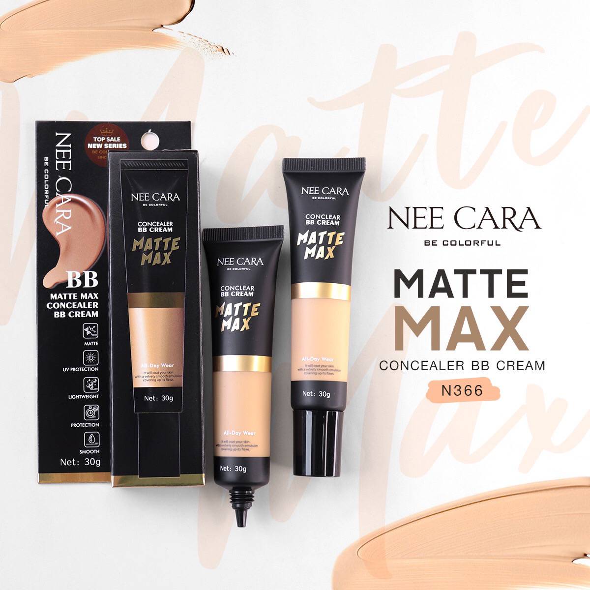 Nee Cara Matte Max Concealer BB Cream #N366 : neecara นีคาร่า คอนซีลเลอร์ บีบี ครีม แมท