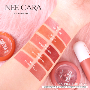 Nee Cara Eyeshadow & Lipstick Make Up Kits #N402 : neecara นีคาร่า อายแชโดว์ ลิป