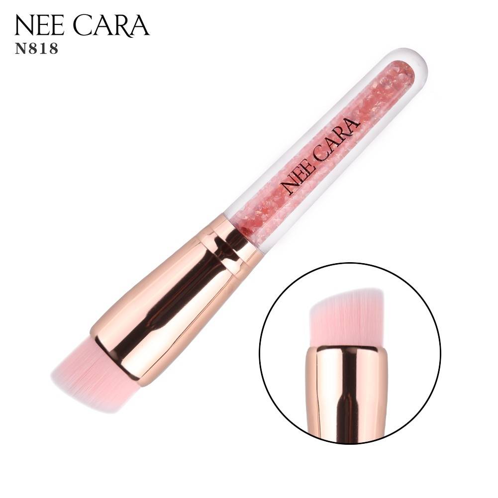 Nee Cara Pink Crystal Brush #N818 : neecara แปรงแต่งหน้า พิงค์คริสตัล