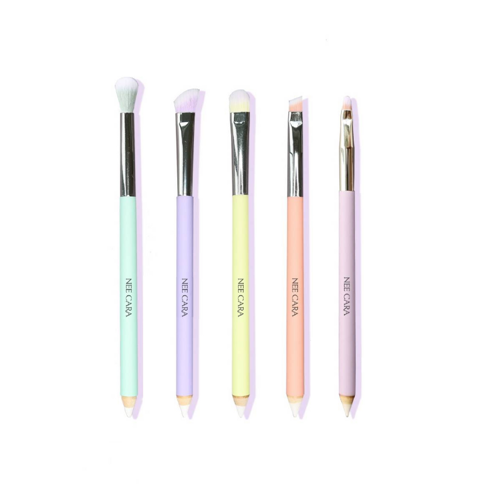 Nee Cara 5 pcs. Brush Set #N916: neecara นีคาร่า ชุด เซต แปรงแต่งหน้า