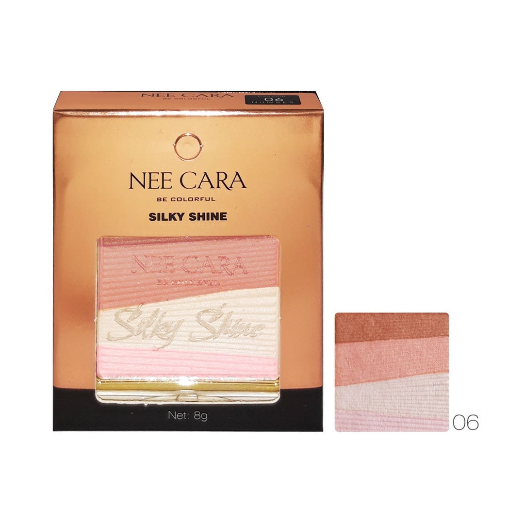 Nee Cara Silky Shine 4 Color Blush Palette #N973 : neecara นีคาร่า 4 คัลเลอร์ บลัช พาเลท