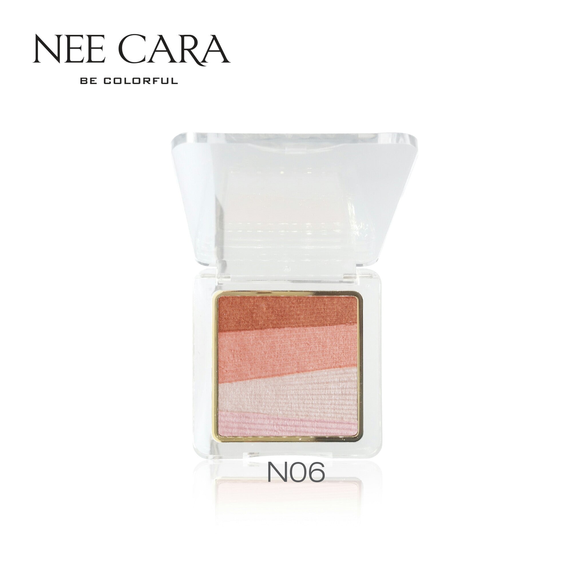 Nee Cara Silky Shine 4 Color Blush Palette #N973 : neecara นีคาร่า 4 คัลเลอร์ บลัช พาเลท