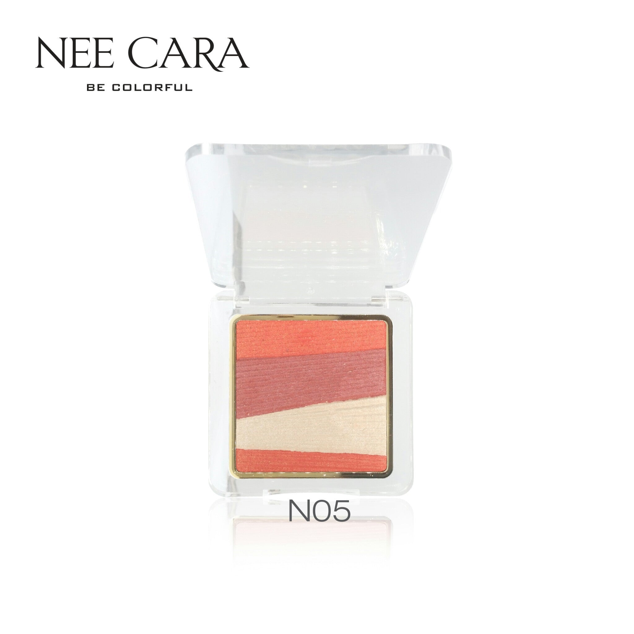 Nee Cara Silky Shine 4 Color Blush Palette #N973 : neecara นีคาร่า 4 คัลเลอร์ บลัช พาเลท