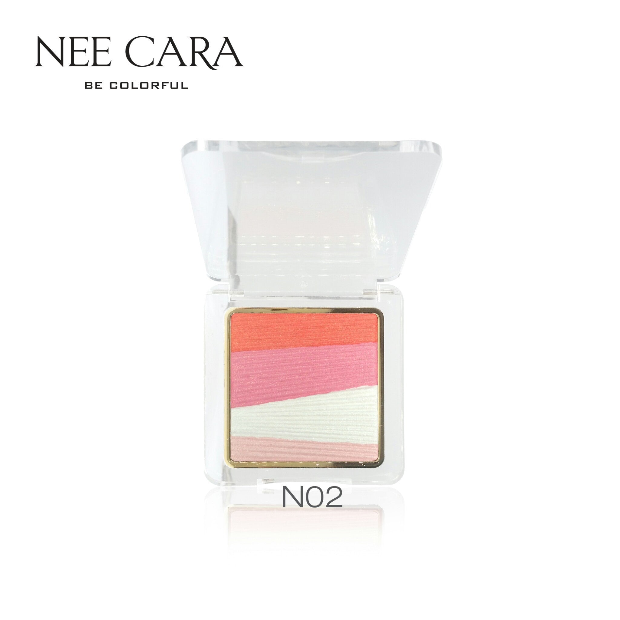 Nee Cara Silky Shine 4 Color Blush Palette #N973 : neecara นีคาร่า 4 คัลเลอร์ บลัช พาเลท