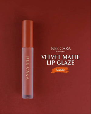 Nee Cara Velvet Matte Lip Glaze #NA1961 : neecara นีคาร่า เวลเวท แมท ลิป เกรซ