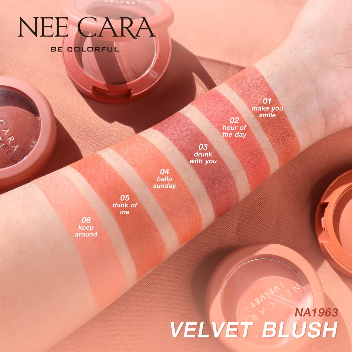 Nee Cara Velvet Blush #NA1963 : neecara นีคาร่า เวลเวท บลัช