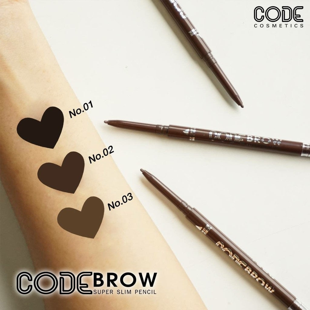 Cosluxe Code Brow Super Slim Pencil : cosluxe code ดินสอเขียนคิ้ว