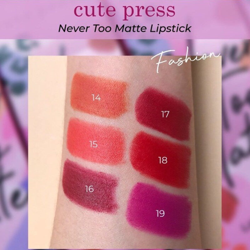 Cute Press Never Too Matte Lipstick (749xx) : cutepress คิวเพรส ลิปสติก เนเวอร์ ทู แมทท์