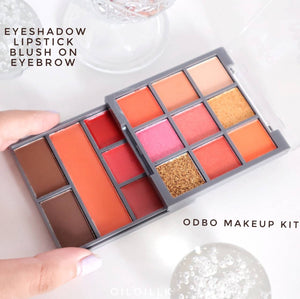 Odbo Makeup Kit Eyeshadow #OD1037 : โอดีบีโอ เมคอัพ คิท อายแชโดว์ พาเลท 2 ชั้น