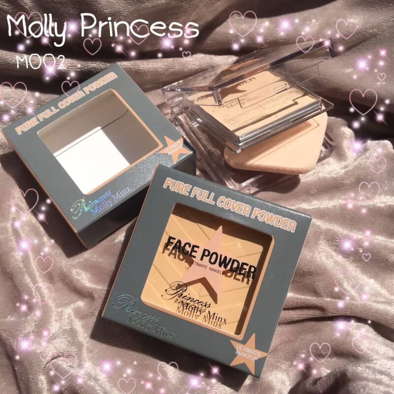 Princess Molly Minx Pure Full Cover Powder #M002 : ปรินเซส มอลลี่ มิงซ์ เพียว ฟลู โคเวอร์ พาวเดอร์ แป้งพัฟ