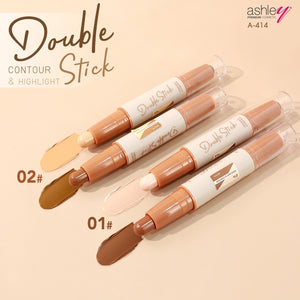 Ashley Double Stick Highlight & Contour #A414 : แอชลี่ย์ ดับเบิ้ล สติ๊ก คอนทัวร์ & ไฮไลท์ x 1 ชิ้น