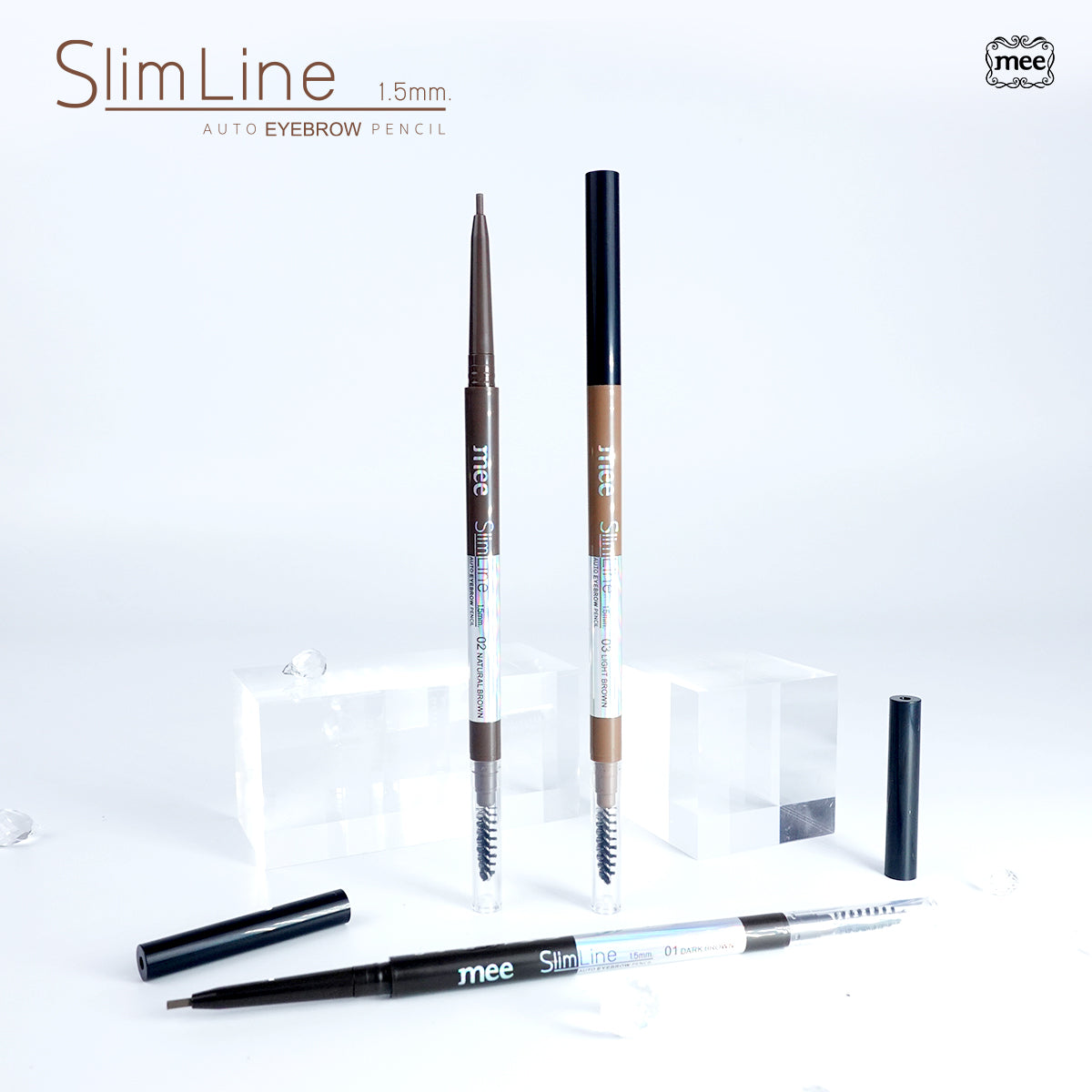 Mee Slimline Auto Eyebrow Pencil : มี สลิมไลน์ 1.5 มม. ออโต้ อายบราว เพนซิล ดินสอเขียนคิ้ว