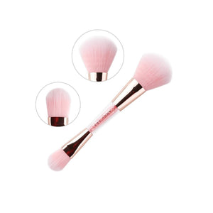 Nee Cara Pink Crystal Brush #N634 : neecara แปรงแต่งหน้า 2 หัว พิงค์คริสตัล