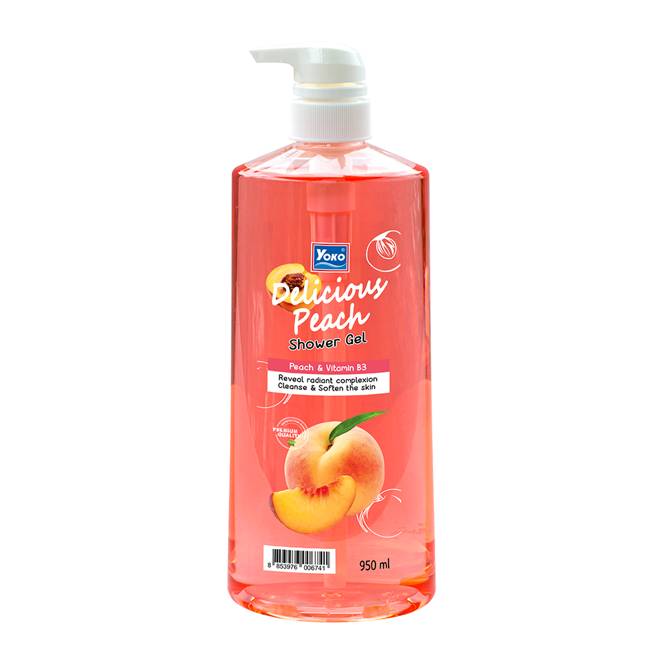 Yoko Delicious Peach Shower Gel 950ml. : โยโกะ ดิลิชเชิส พีช เจลอาบน้ำ กลิ่นพีช NP