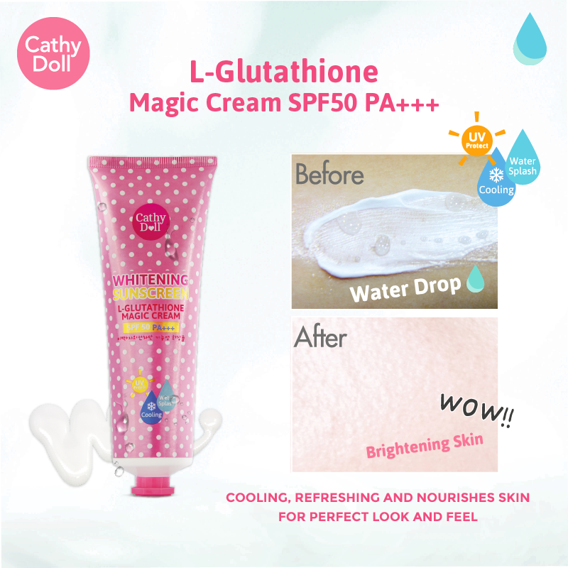 Karmart Cathy Doll L-Glutathione Magic Cream SPF50 PA+++(60ml) : ครีมกันแดด ละอองน้ำ