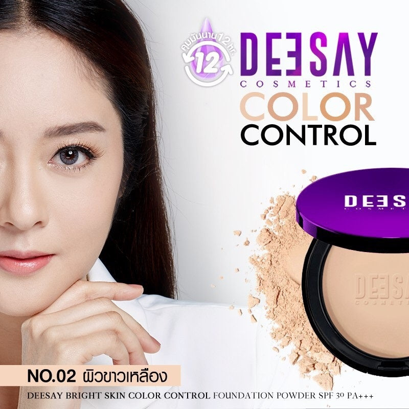 Deesay Bright Skin Color Control Foundation SPF 30 PA+++ : ดีเซ้ย์ แป้งพัฟ 11.5 กรัม