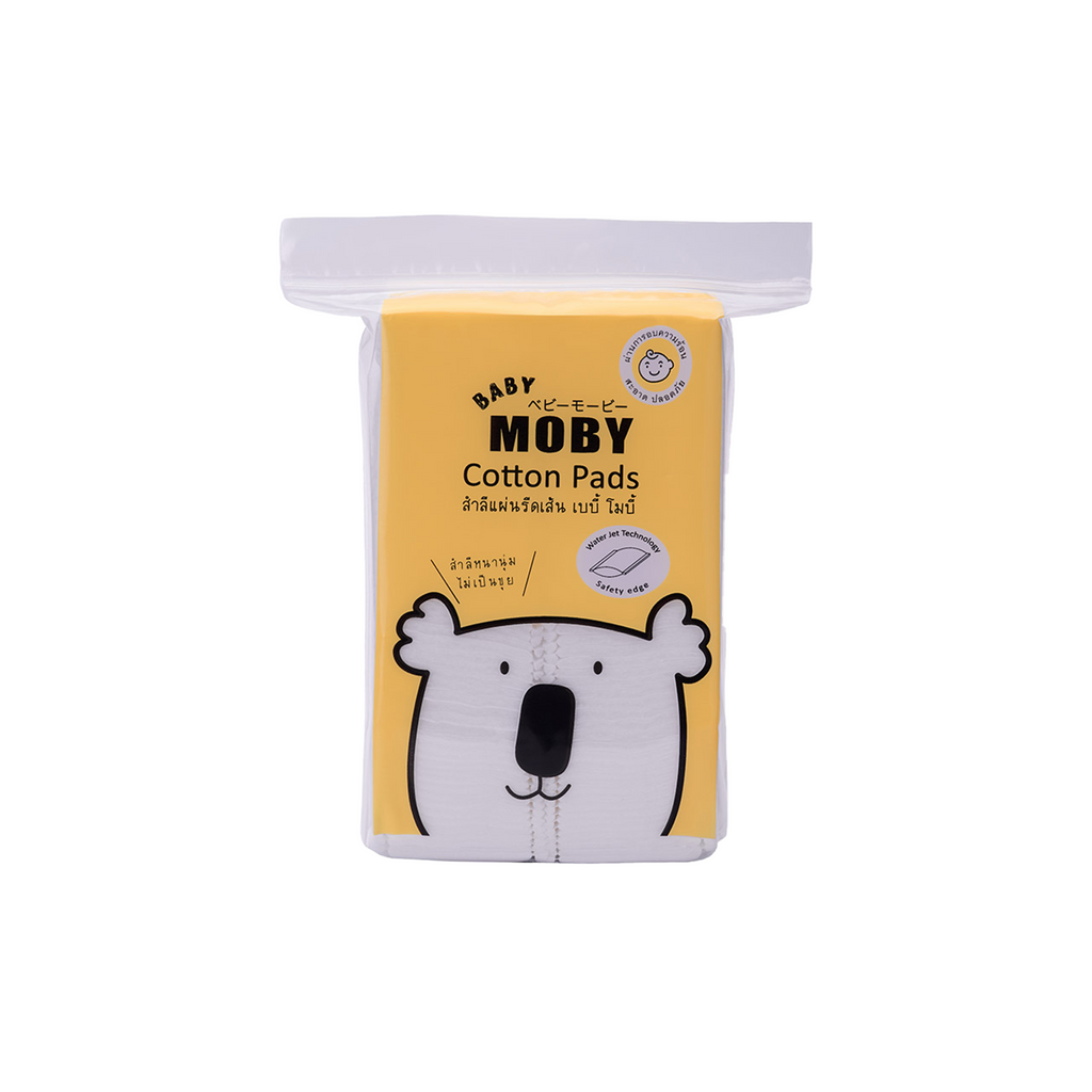 Moby Cotton Pads : โมบี้ สำลีแผ่นเล็ก รีดขอบ x 1 ชิ้น