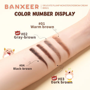 Banxeer Delicate Plump Monster Eyebrow Cream #BM21 : แบงเซียร์ เจล เขียนคิ้ว ที่ปัดคิ้ว กันน้ำ x 1 ชิ้น
