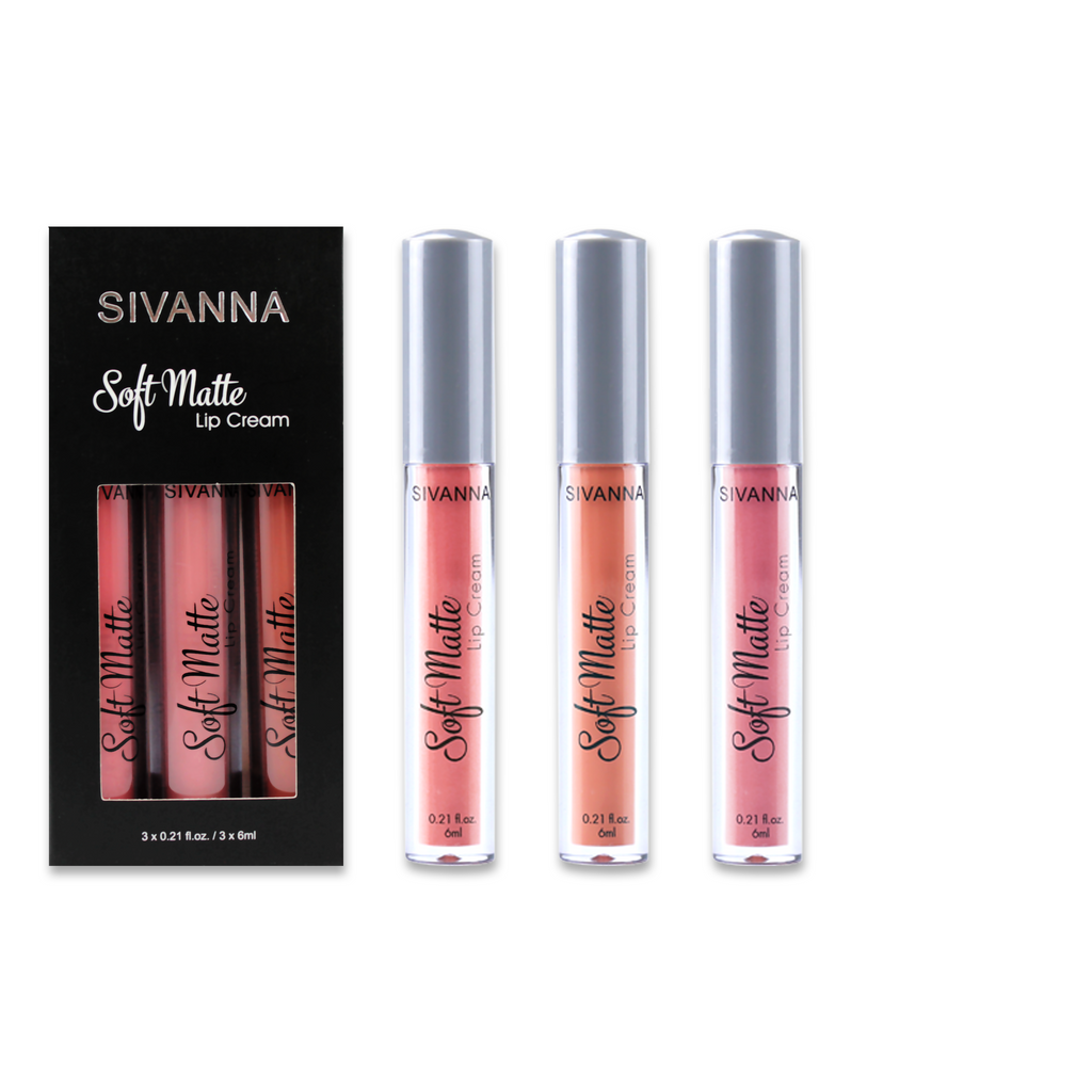Sivanna Soft Matte Lip Cream Set #HF359 : ซิวานน่า ลิป เซต 3 ชิ้น เนื้อครีมแมท
