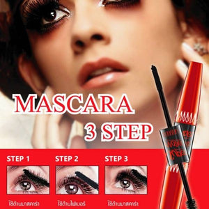 Sivanna Super Model 5X Long Deep Black 2 Step Mascara #HF893 : ซิเวนน่า มาสคาร่า 2 หัว