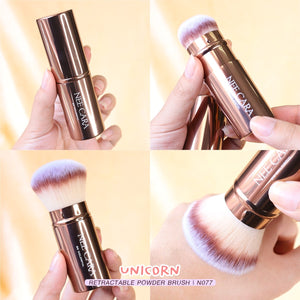 Nee Cara Retractable Powder Brush #N077 : neecara แปรง ปัดแก้ม ขนนุ่ม