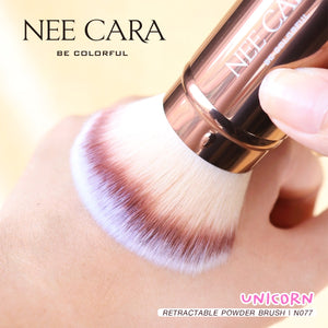 Nee Cara Retractable Powder Brush #N077 : neecara แปรง ปัดแก้ม ขนนุ่ม