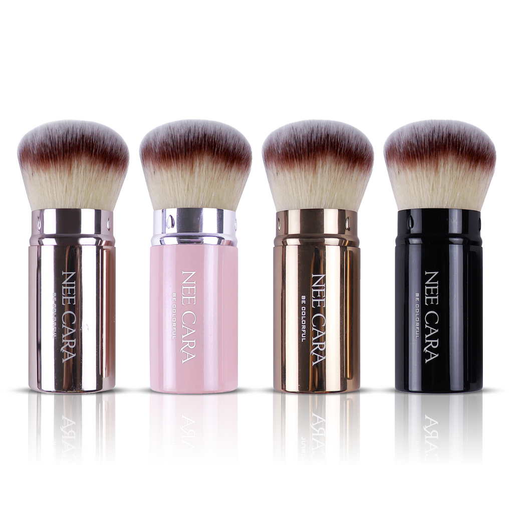 Nee Cara Retractable Powder Brush #N077 : neecara แปรง ปัดแก้ม ขนนุ่ม