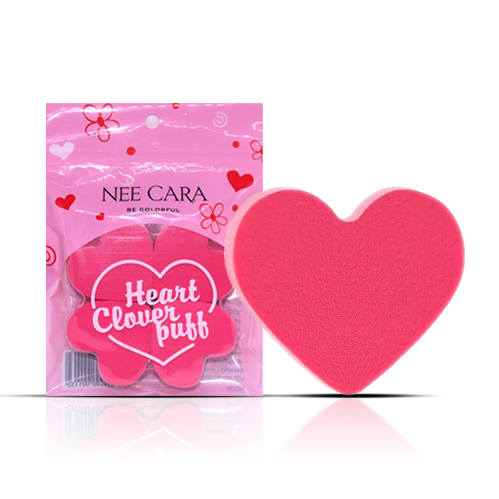 Nee Cara Heart Clover Puff #N206 : neecara นีคาร่า พัฟ ฟองน้ำ แต่งหน้า