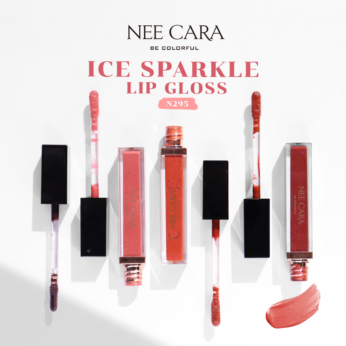 Nee Cara Colorful Ice Sparkles Star #N295 : neecara นีคาร่า ลิปกลอส