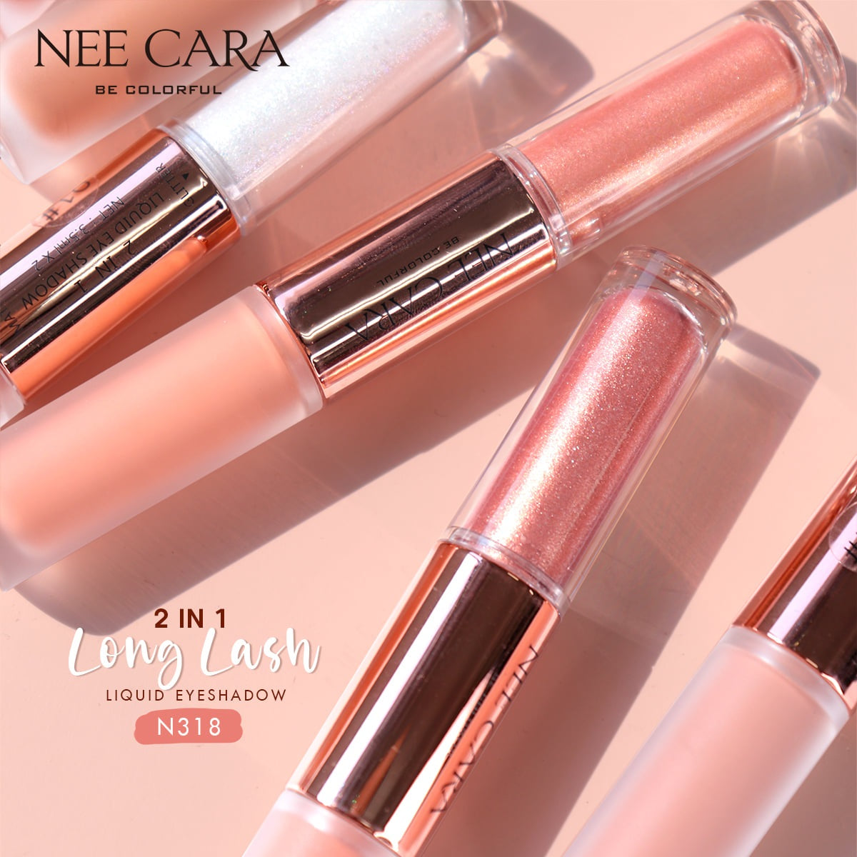 Nee Cara Long Last 2in1 Eyeshadow Liquid #N318 : neecara นี คาร่า อายแชโดว์