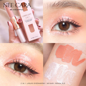 Nee Cara Long Last 2in1 Eyeshadow Liquid #N318 : neecara นี คาร่า อายแชโดว์