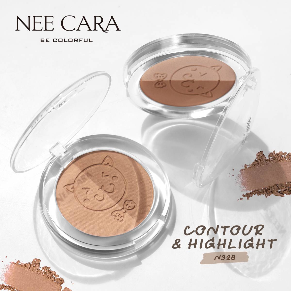 Nee Cara Contour & Highlight #N328 : neecara นีคาร่า คอนทัวร์ แอนด์ ไฮไลท์