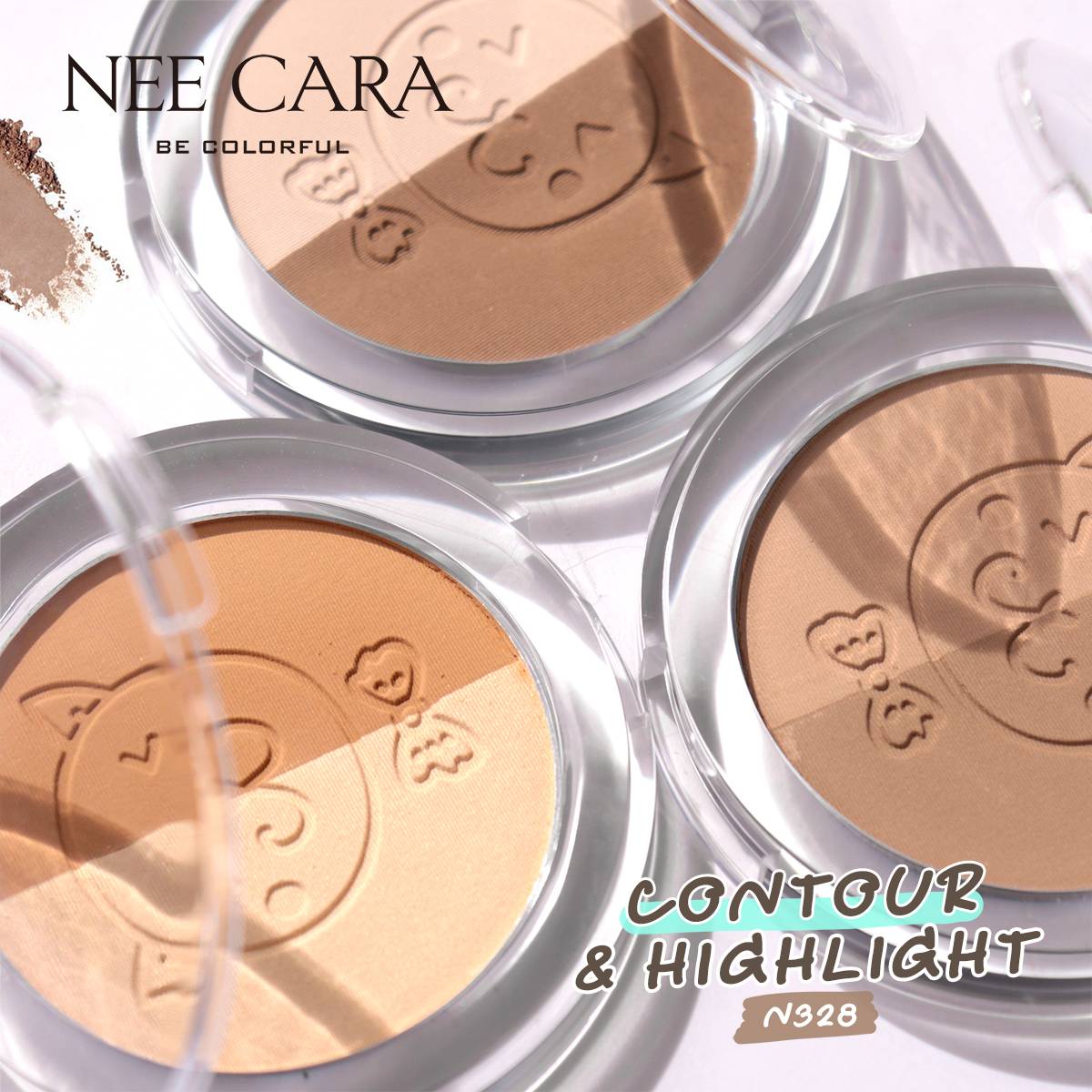 Nee Cara Contour & Highlight #N328 : neecara นีคาร่า คอนทัวร์ แอนด์ ไฮไลท์