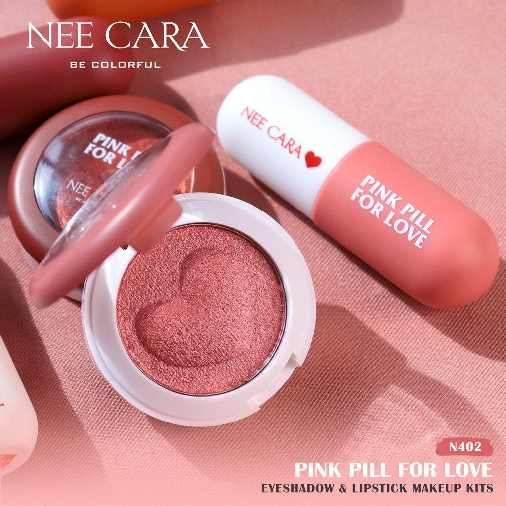 Nee Cara Eyeshadow & Lipstick Make Up Kits #N402 : neecara นีคาร่า อายแชโดว์ ลิป