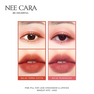 Nee Cara Eyeshadow & Lipstick Make Up Kits #N402 : neecara นีคาร่า อายแชโดว์ ลิป