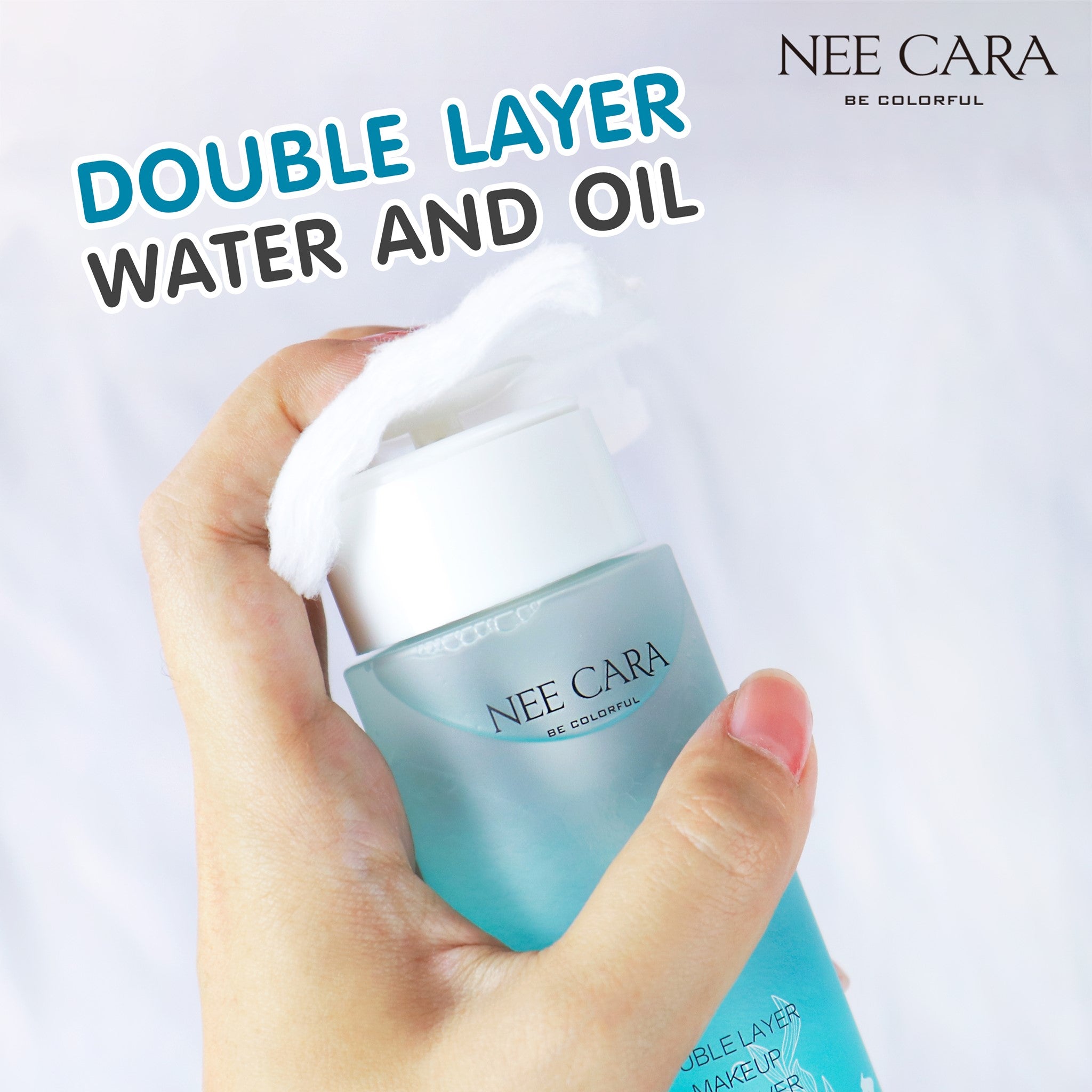 Nee Cara Double Layer Makeup Remover #N408 : neecara นีคาร่า เมคอัพ รีมูฟเวอร์