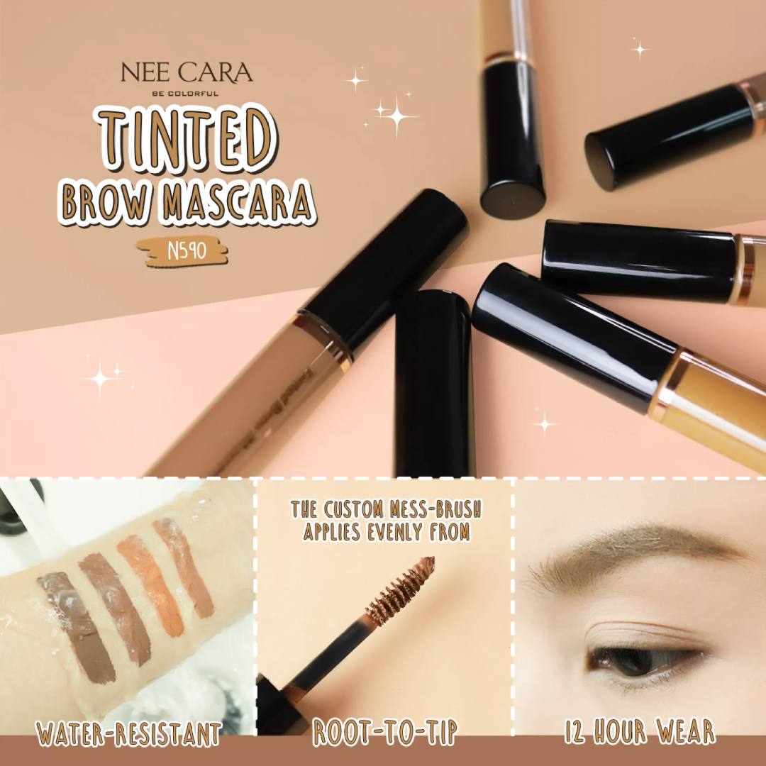 Nee Cara Tinted Brow Mascara #N590 : neecara นีคาร่า ทินท์ บราวน์ มาสคาร่าปัดคิ้ว