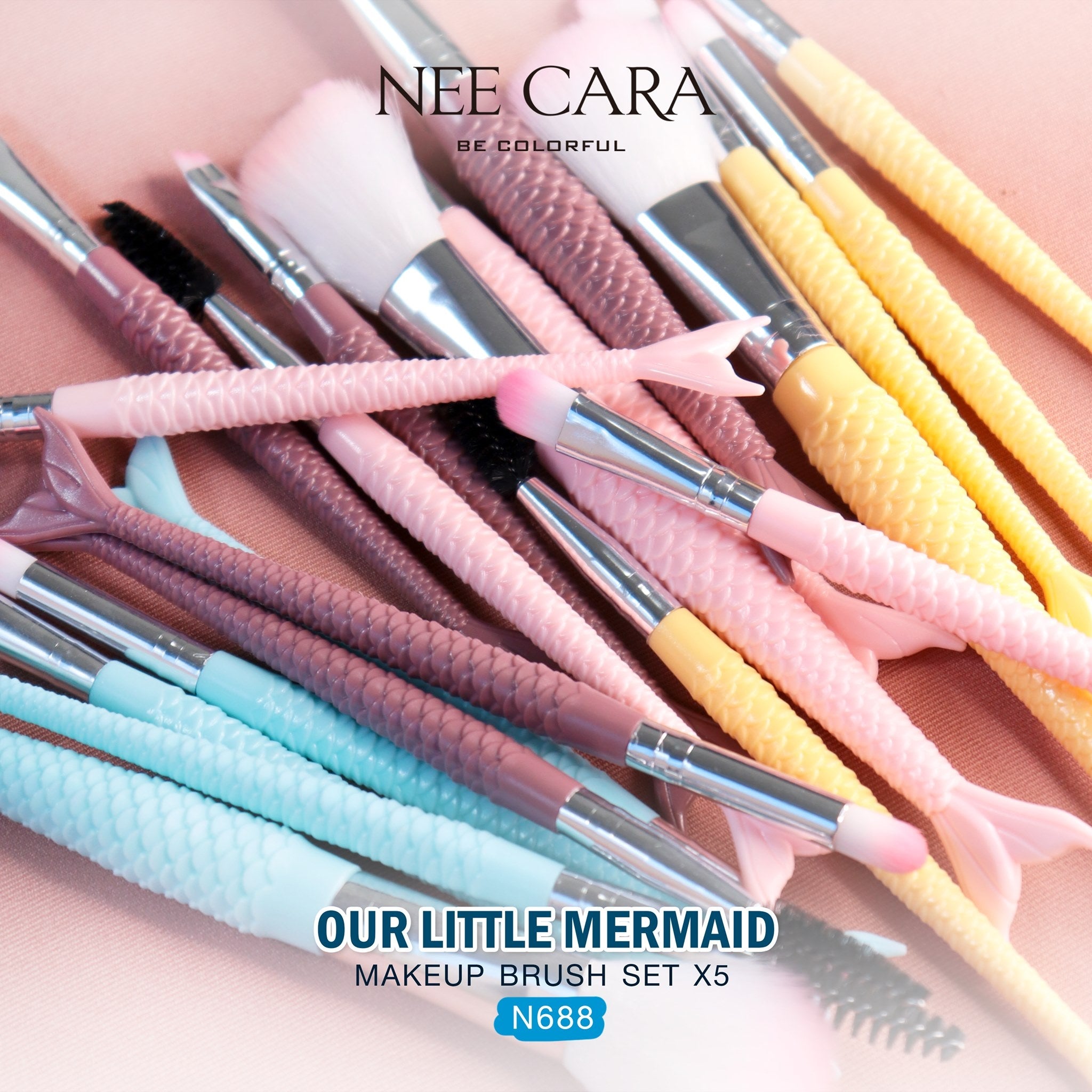 Nee Cara Little Mermaid Set #N688 : neecara ชุดแปรงนางเงือกน้อย