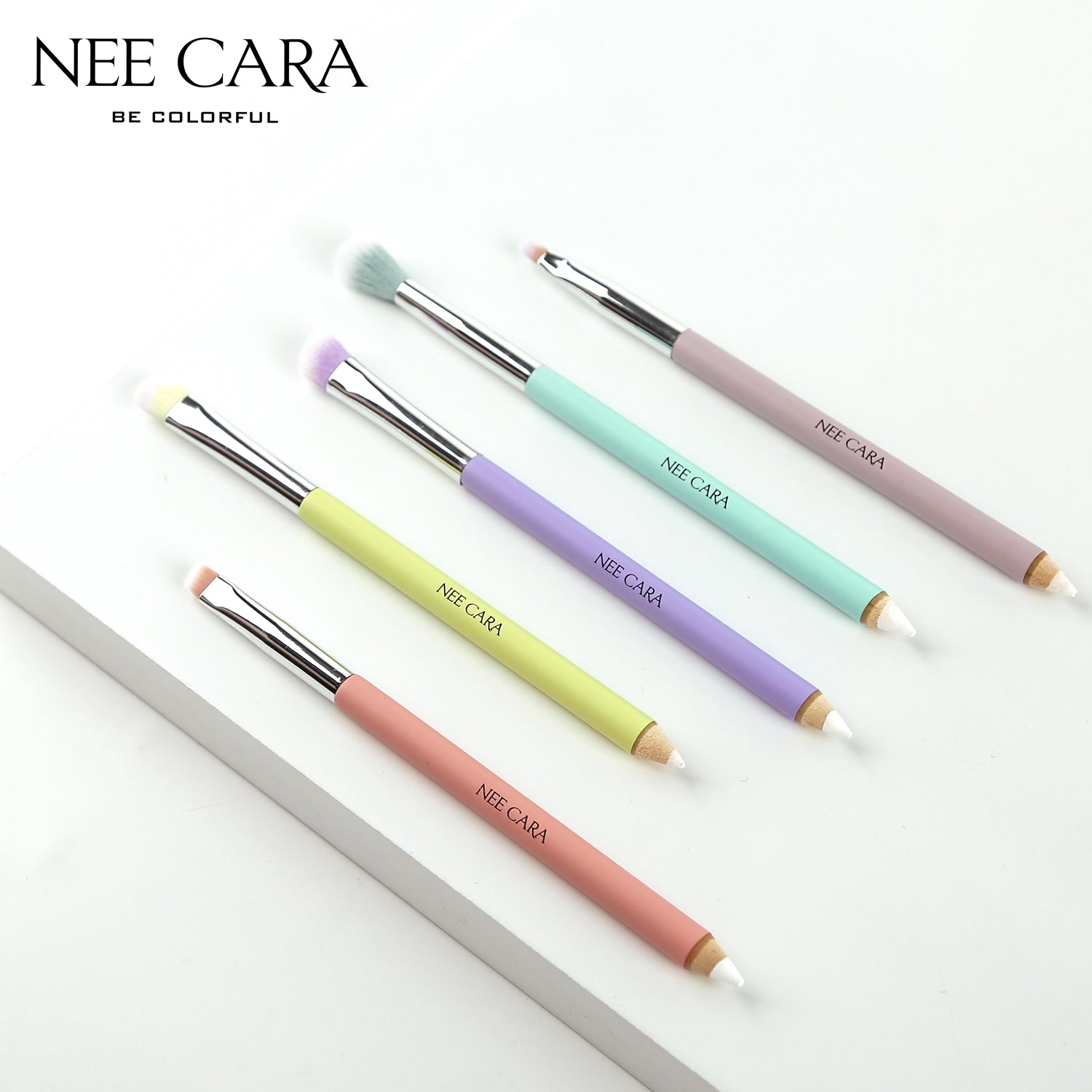 Nee Cara 5 pcs. Brush Set #N916: neecara นีคาร่า ชุด เซต แปรงแต่งหน้า