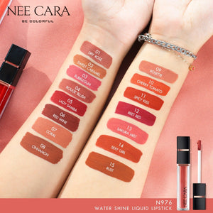 Nee Cara Water Shine Liquid Lipstick #N976 : neecara ลิป จุ่ม