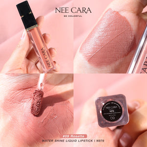 Nee Cara Water Shine Liquid Lipstick #N976 : neecara ลิป จุ่ม