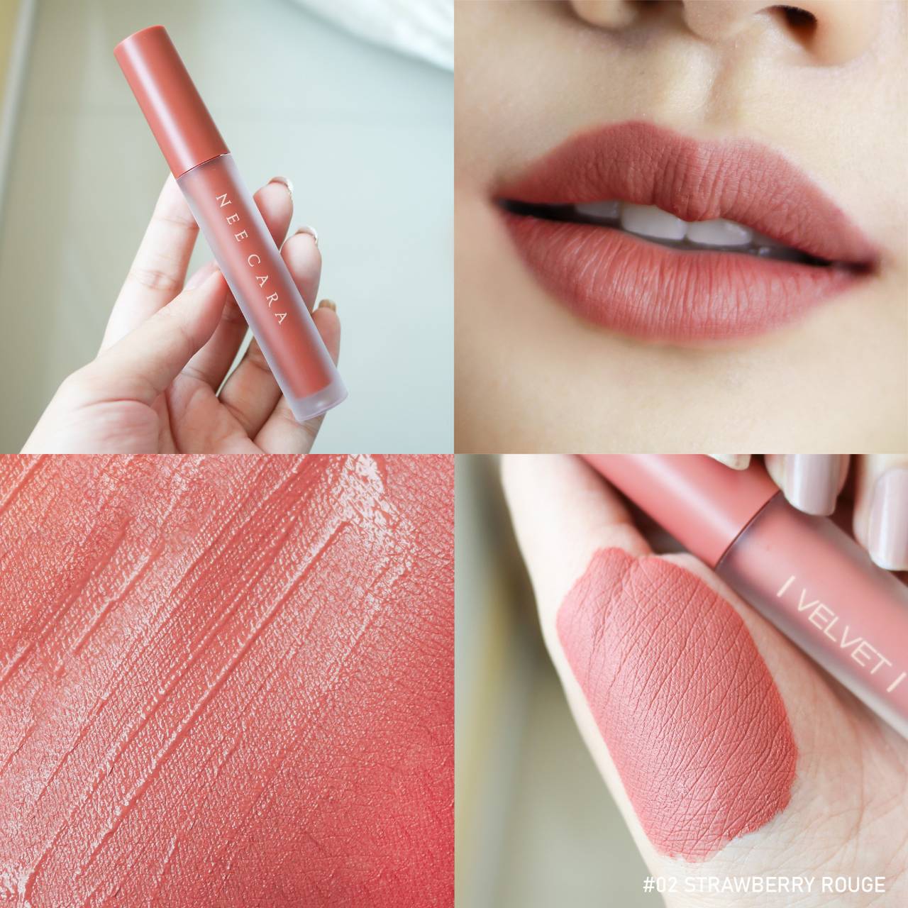 Nee Cara Velvet Matte Lip Glaze #NA1961 : neecara นีคาร่า เวลเวท แมท ลิป เกรซ