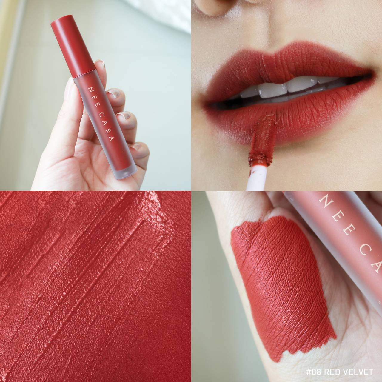 Nee Cara Velvet Matte Lip Glaze #NA1961 : neecara นีคาร่า เวลเวท แมท ลิป เกรซ