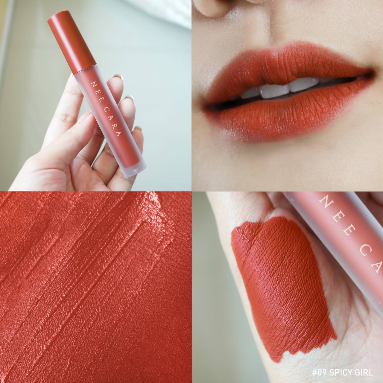 Nee Cara Velvet Matte Lip Glaze #NA1961 : neecara นีคาร่า เวลเวท แมท ลิป เกรซ